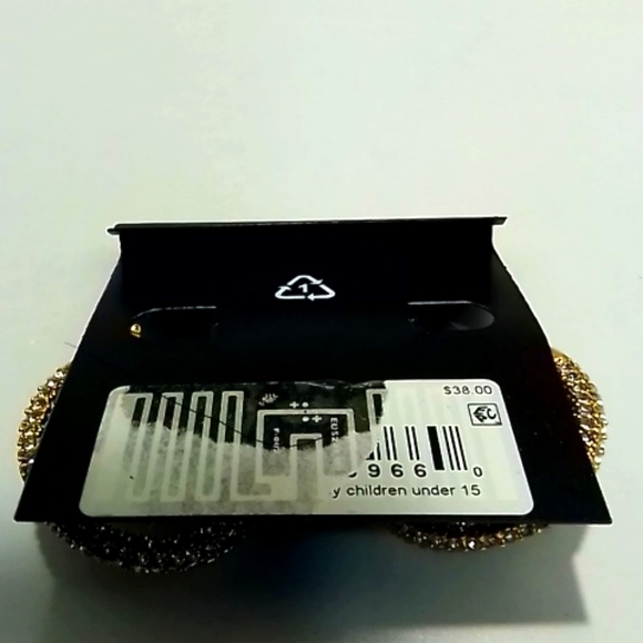 DKNY Gold & Crystal Hoop Earrings Set - Picture 3 of 3